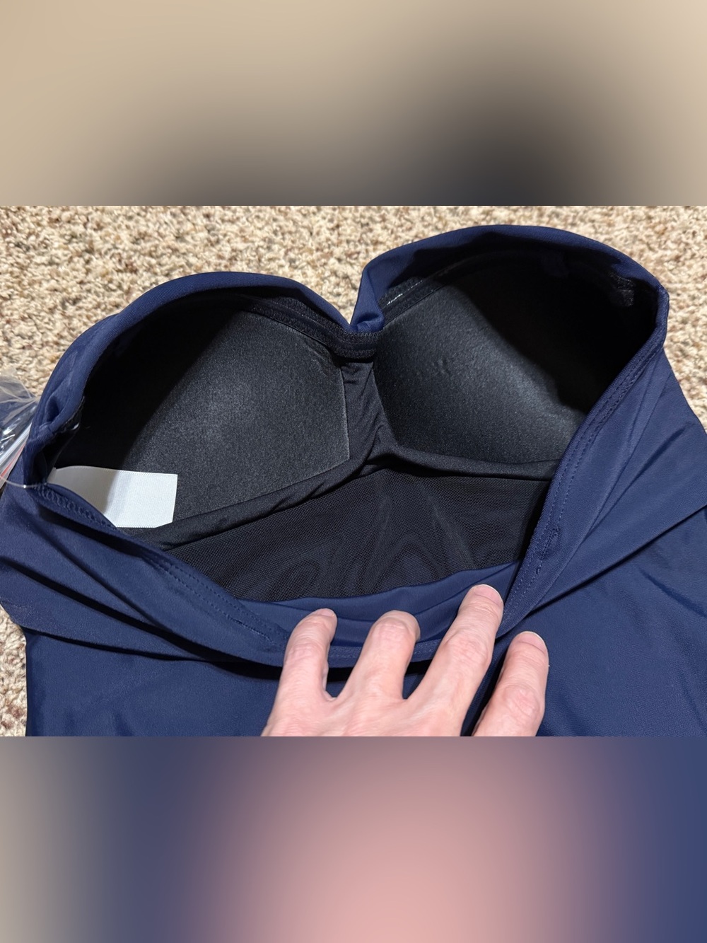 Navy Blue Women's Tankini Set Womens Size S NWT - Picture 6 of 9